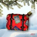 INGE-GLAS Weihnachts-Anhänger Reise-Koffer rot