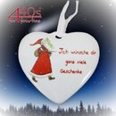 kwoka Keramik-Herz Hnger mit Spruch Motiv Nikolaus
