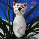 Tangoo Keramik-Katze MINI weiß  glänzend | TA-44307