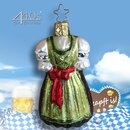 INGE-GLAS Weihnachts-Anhnger grnes Dirndl | IG-1-045-12