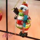 Gift-Company Hänger Pinguin Decal mit Skiausrüstung