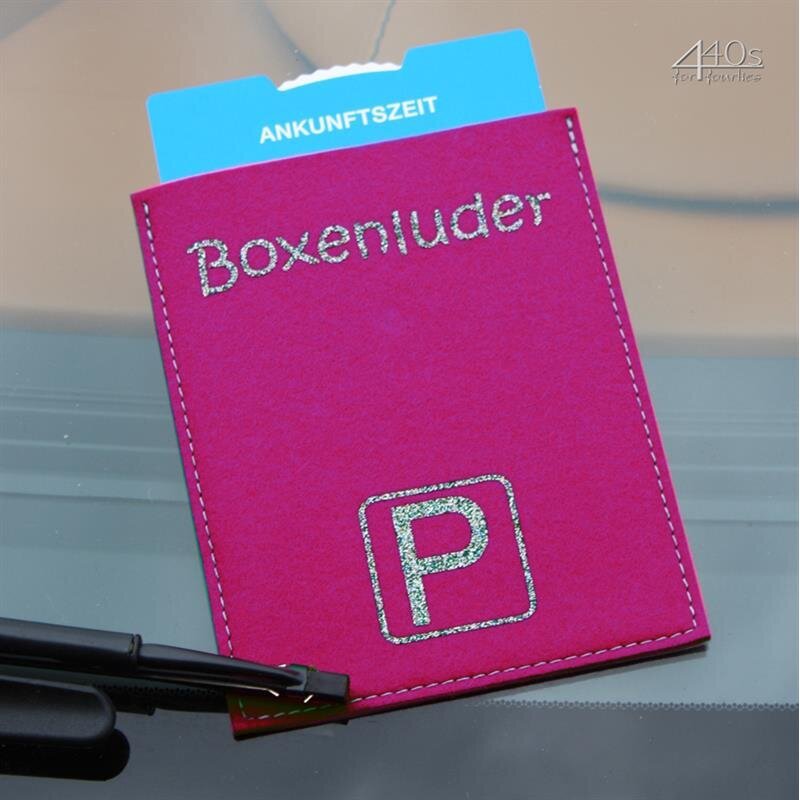 Metz Parkscheibe + Filzhülle BOXENLUDER magenta, 14,90 €