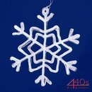 440s Eiskristall Schneeflocke Acryl-Hnger wei ca 16 cm D