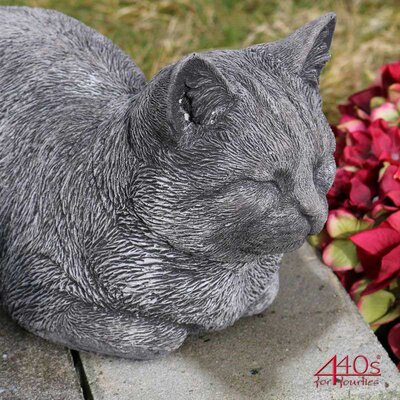 Kretakotta dösende Katze Antiksteinguss L. ca. 32 cm |...