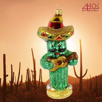 440s Christbaum-Hänger Kaktus mit Sombrero | PP-1861
