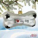 440s Christbaum-Hnger Hundeknochen weiss I love my dog |...