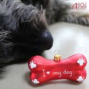 440s Christbaum-Hnger Hundeknochen rot I love my dog |...