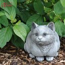 Kretakotta runde Katze sitzend, Antiksteinguss, H ca. 22...