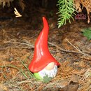 Tangoo Keramik-Wichtel hellgrün mit roter Mütze H ca 18...