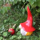Tangoo Keramik-Wichtel gelb mit Sprenkel und rotem Hut ca...