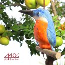 Tangoo Keramik-Eis-Vogel türkis mit Effekten auf Ast...