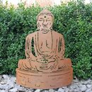 Ferrum Art Design Rostfigur Buddha halbrund gebogen ca...