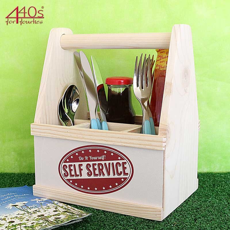 440s.de Shop SERVICE Besteck Caddy Holz, 29,90 Contento SELF € »