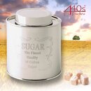 Exner Metall Aufbewahrungsdose SUGAR, silberfarben, oval,...