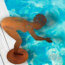 SAREMO Rost Schwimmerin Berta auf Platte H ca. 72 cm |...