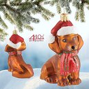 440s Christbaum-Hänger Hund Weihnachts-Dackel braun |...