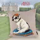 Mars & More Gobelin Kissen Knig Bulldogge ca 45 x 45 cm...