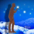 SAREMO Rost Figur Jan mit Kuss-Hand ca 27,7 cm H auf Stab...
