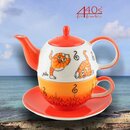 Mila Keramik Tee-Set Tea for One Oommh Yoga Katze | MI-99212