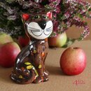 Tangoo Keramik-Katze MINI sitzend braun glnzend | TA-51353