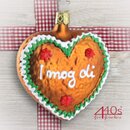 INGE-GLAS® Weihnachts-Glasanhänger Lebkuchen-Herz I mog...