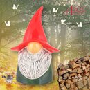 Tangoo Keramik-Wichtel dunkelgrn gesprenkelt H ca 30 cm...