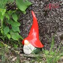 Tangoo Keramik-Wichtel dunkelgrn gesprenkelt H ca 18 cm...
