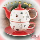 Mila Keramik Tee-Set Tea for One Frohes Fest | MI-992461