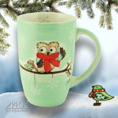 Mila Keramik-Design-Becher Hallo Winter-Eule | MI-95239