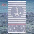 MUNDU Pareo Strand-Tuch Anker Blau
