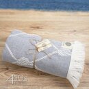 MUNDU Pareo Strand-Tuch Seemanns-Knoten Blau