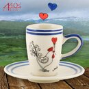 Mila Keramik Espresso-Tasse mit Untere Happy Morning |...