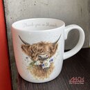 Wrendale Designs Porzellan-Becher Thank You Kuh Daisy Coo...