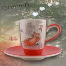 Mila Keramik Espresso-Tasse mit Untere Oommh Katze Take...