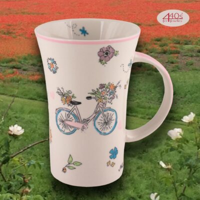 Mila Keramik-Becher Coffee-Pot Rad-Tour ins Grüne | MI-82295