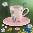 Mila Keramik Espresso-Tasse mit Untere Rad-Tour ins Grne...