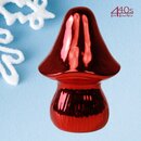 Odem Keramik-Pilz rot glänzend ca. 15 cm H