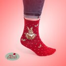 Wrendale Designs Damen Socken Weihnachts-Hase Little...