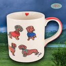 Mila Keramik-Becher Dackelfreunde | MI-80303