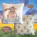 Wrendale Designs Baumwoll-Leinen Kissen Hasen-Glckchen...
