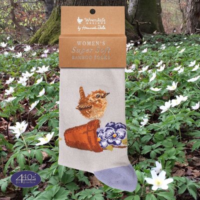 Wrendale Designs Damen Socken Zaunkönig | WD-SOCK025