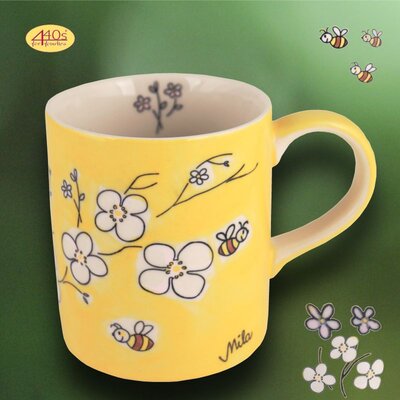 Mila Keramik-Becher Bienenblüte | MI-80305