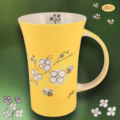 Mila Keramik-Becher Coffee-Pot Bieneblüte | MI-82305