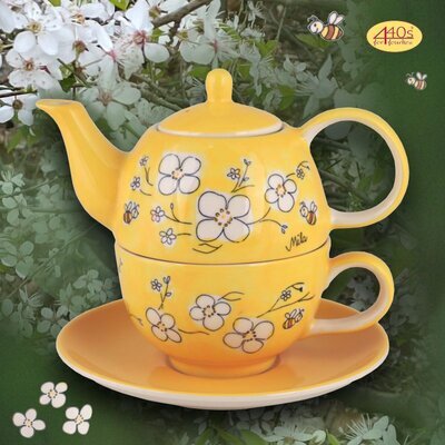 Mila Keramik Tee-Set Tea for One Bienenblüte | MI-99305