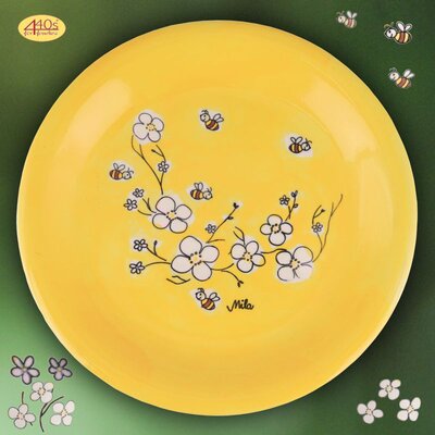 Mila Keramik-Teller Bienenblüte | MI-84305