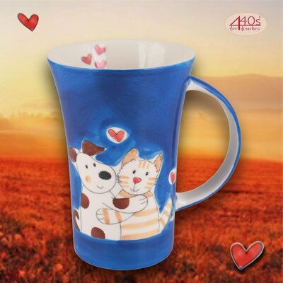 Mila Keramik-Becher Coffee-Pot Cat & Dog Love | MI-82309