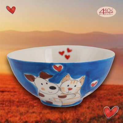 Mila Keramik-Schale Cat & Dog Love | MI-85309