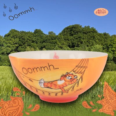 Mila Keramik-Schale Oommh Katze Ruhepause | MI-85306
