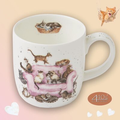 Wrendale Designs Porzellan-Becher Katzen Cattitude |...