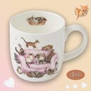 Wrendale Designs Porzellan-Becher Katzen Cattitude |...